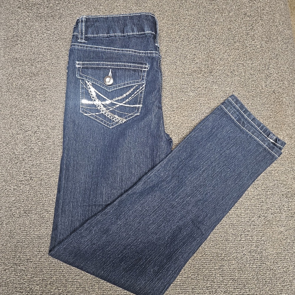 NWT Eye Candy Girls Size 10  jeans  With Sparkle Sequence Pockets Front‎ And Bac